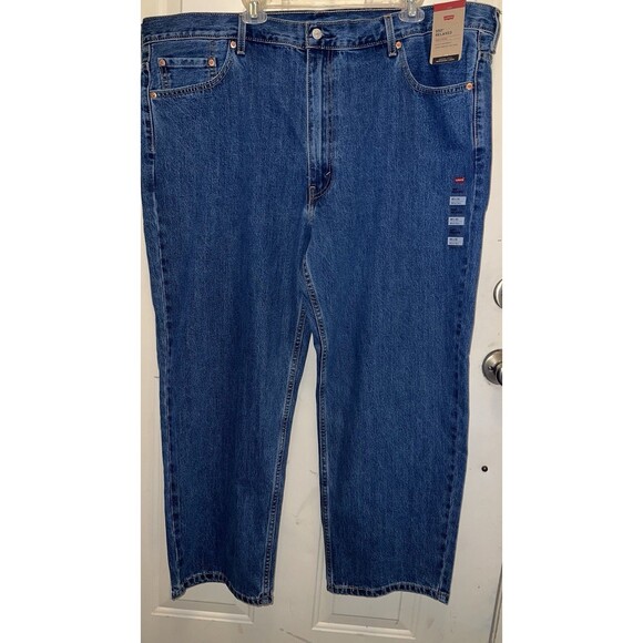 Levi's 550 Relaxed Fit Straight  48x30 Zip Blue Men's Jeans NWT New - Picture 1 of 5